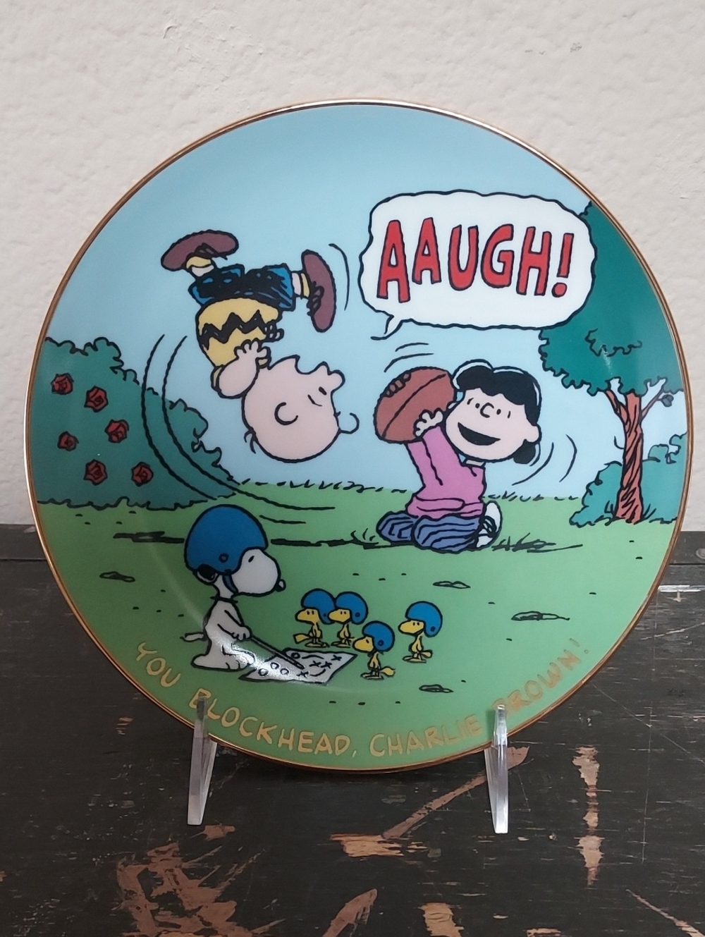 Vintage Danbury Mint Peanuts "You Blockhead, Charlie Brown!"Collector PlateA2457